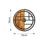 Wallity Reloj de pared decorativo de madera y metal Nogal y Negro